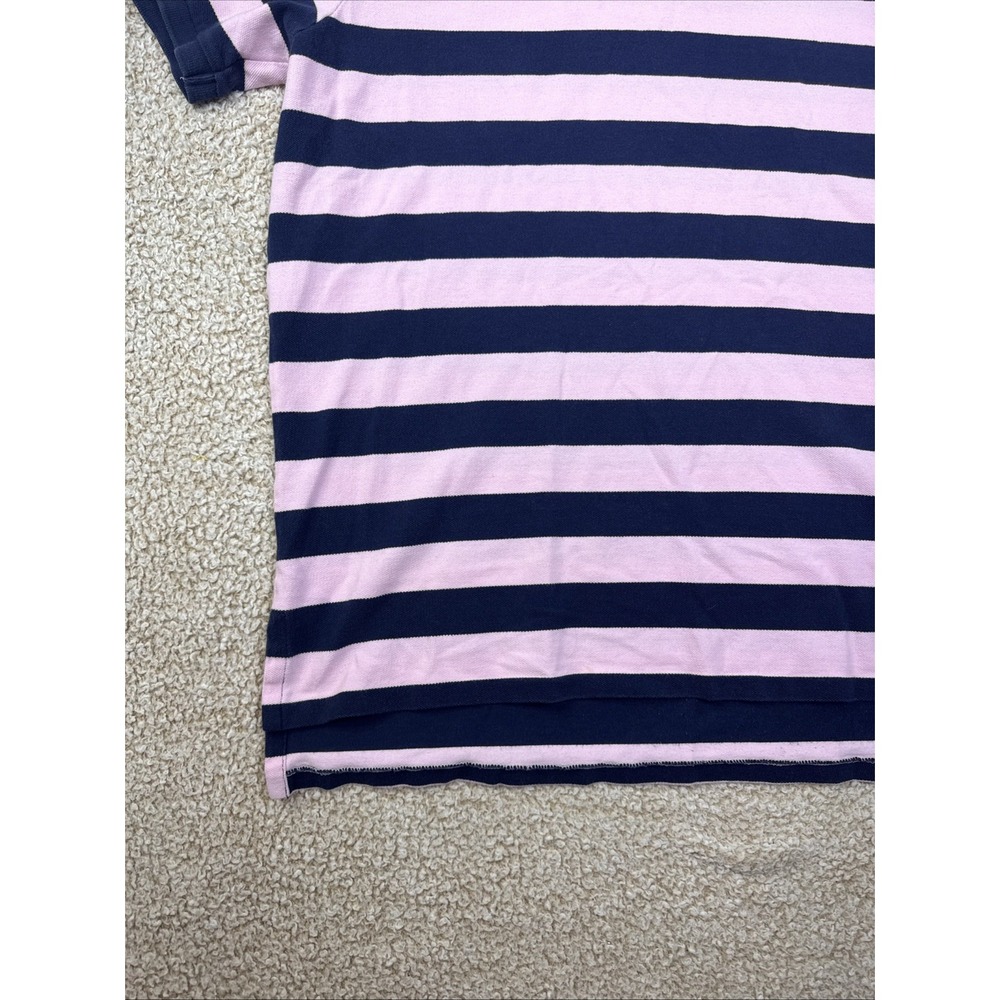 POLO RALPH LAUREN Yacht Club Blue Striped Polo Rugby Style Shirt Custom Fit XL - Picture 3 of 10